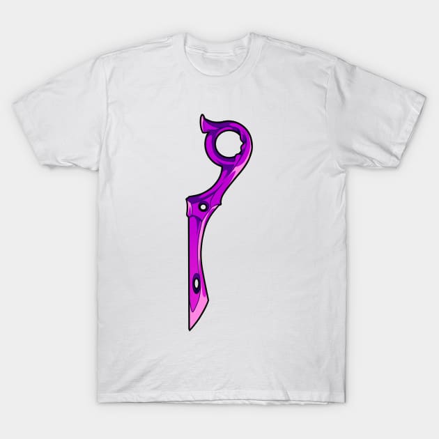 Scissor Blade (purple) T-Shirt by Whinecraft